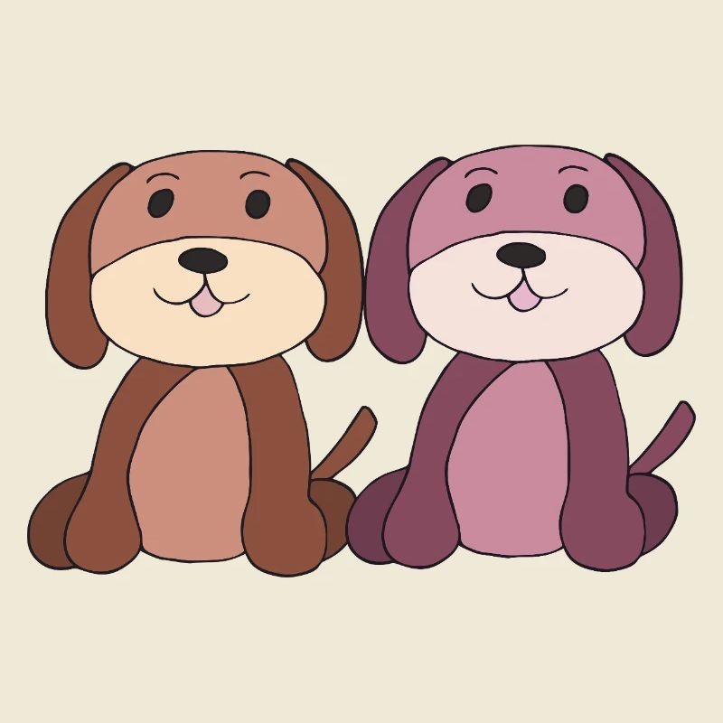 zwei hunde junge mädchen