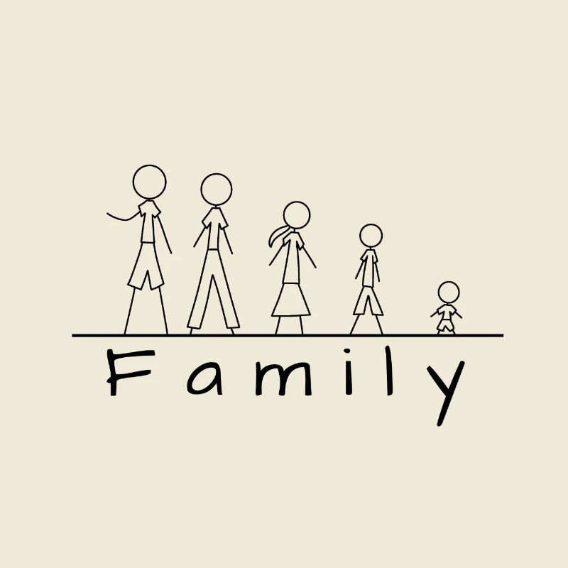 Strichmännchenfamilie