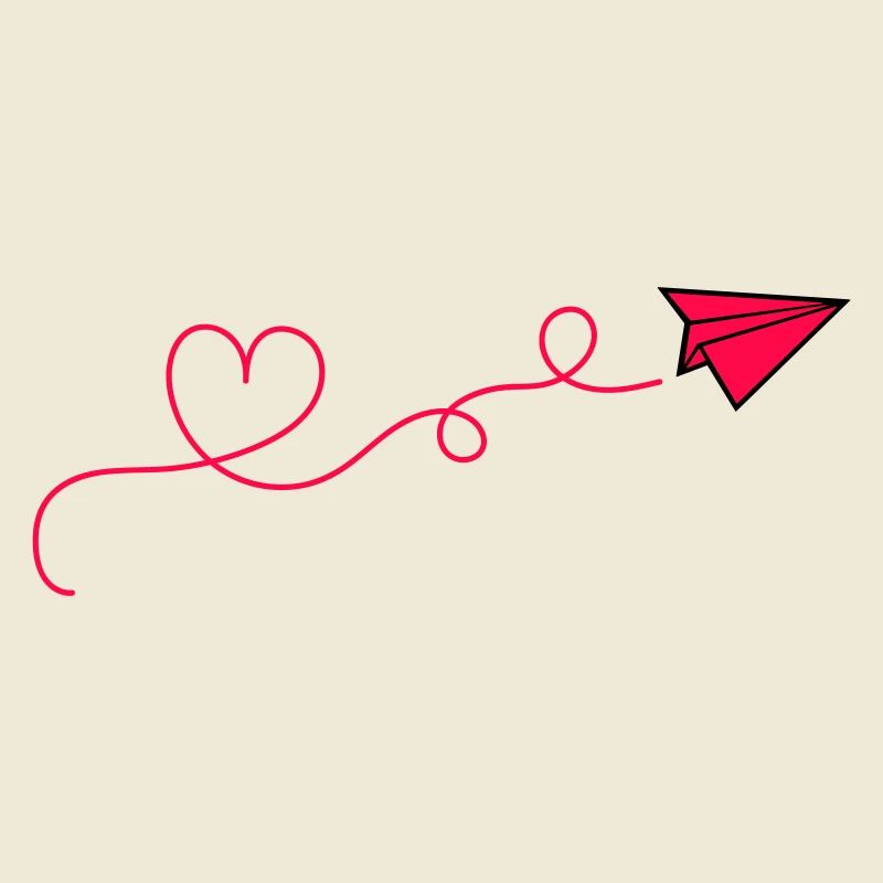 papierflieger herz