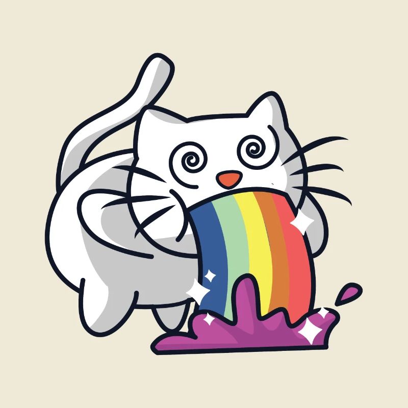 Regenbogen Katze