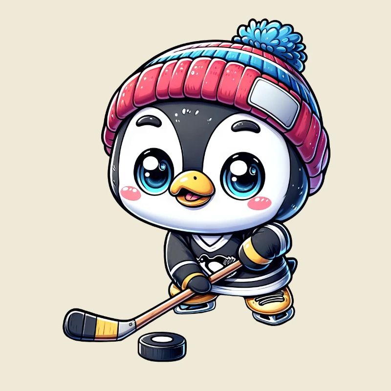 Pinguin Eishockeyspieler - Der Star auf dem Eis