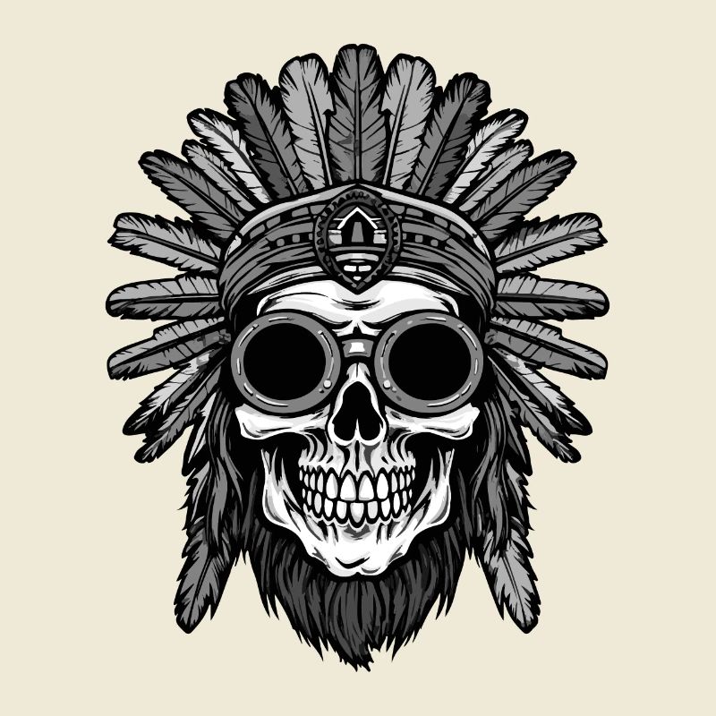Apache Totenkopf Indianer