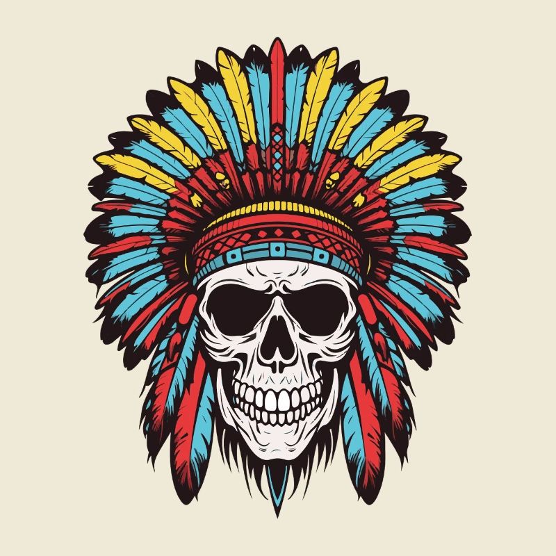 Apache Indianer Häuptling Totenkopf
