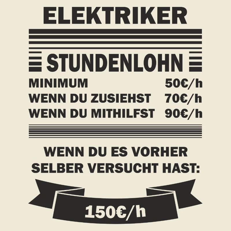 Elektriker Stundenlohn