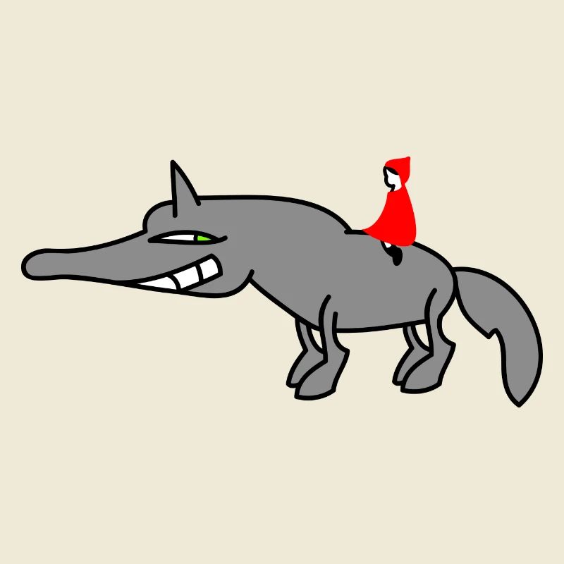 Wolf mit Rotkäppchen