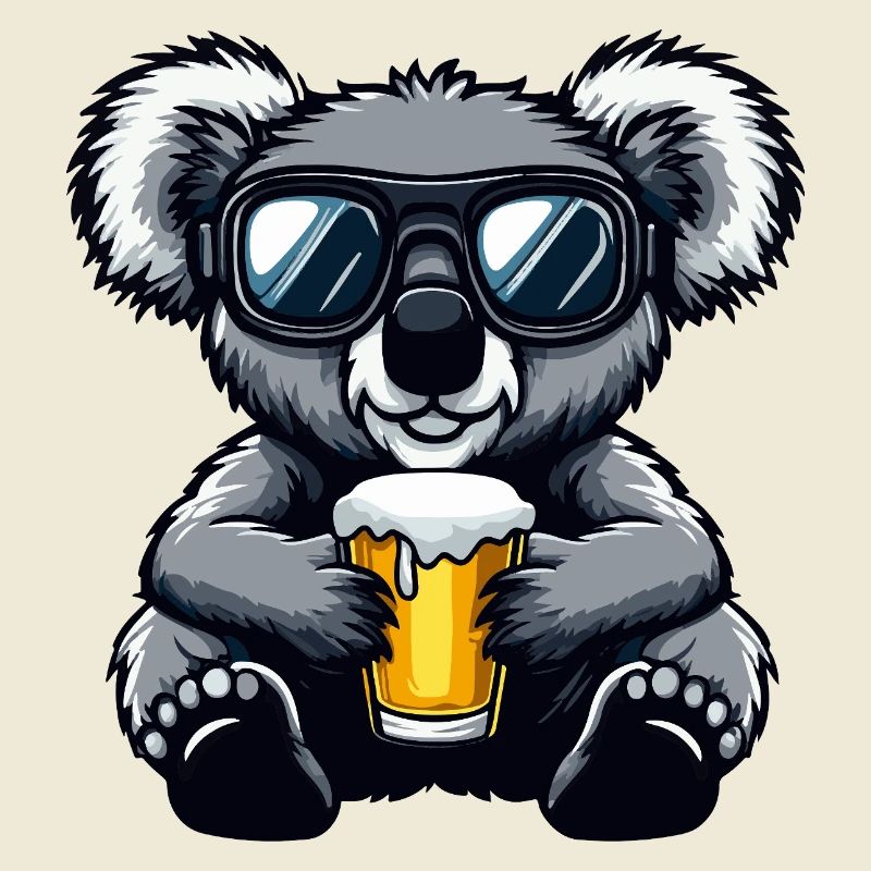 Koala Apres Ski Bier Comic