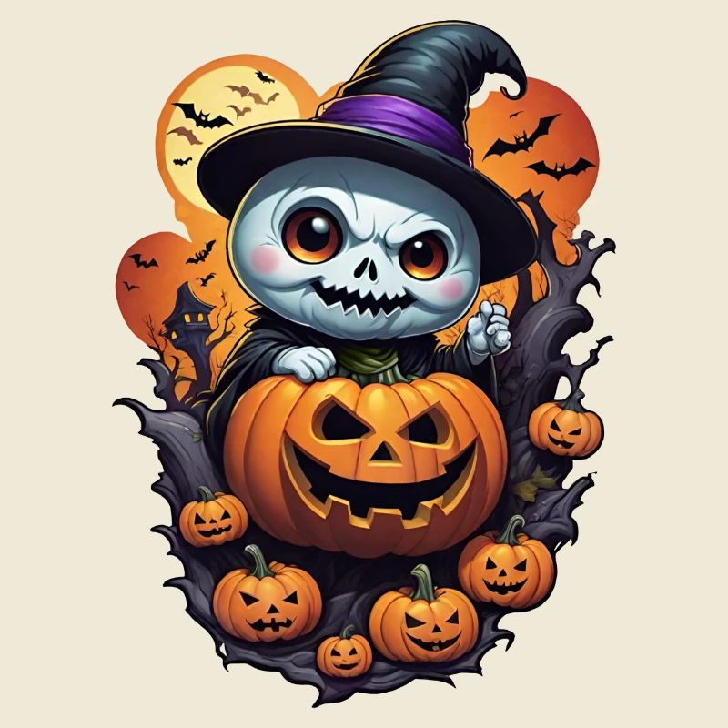 Ghost with pumpkin