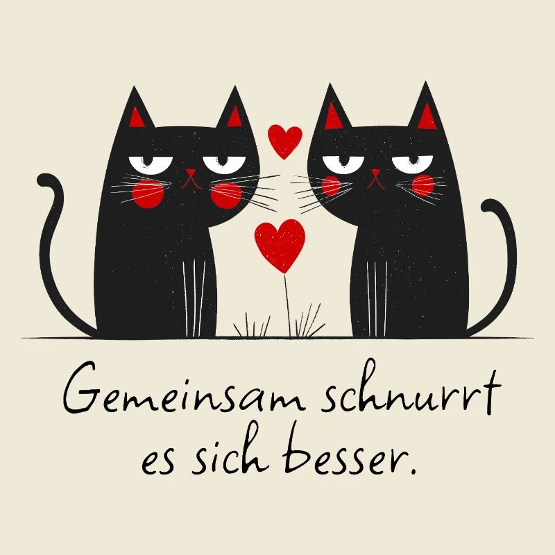 Zwei Katzen - Gemeinsam schnurrt es sich besser.