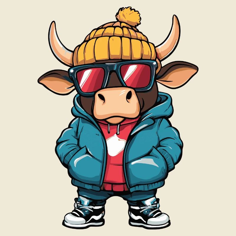 Stier Winter Comic