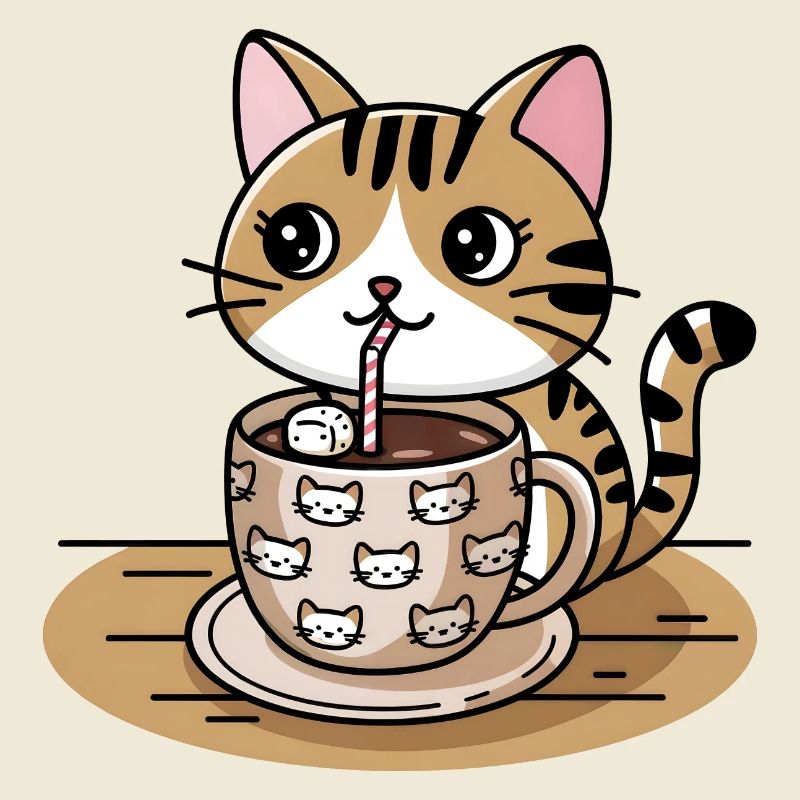Chocolat chaud chat