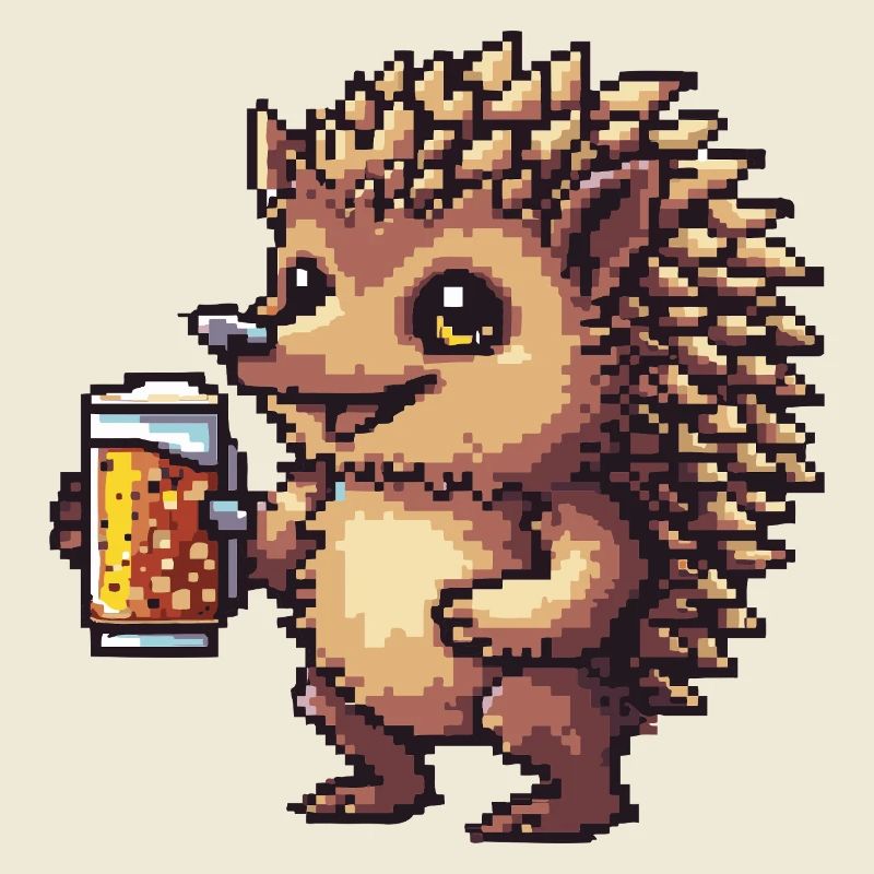 Hérisson Pixel Bière