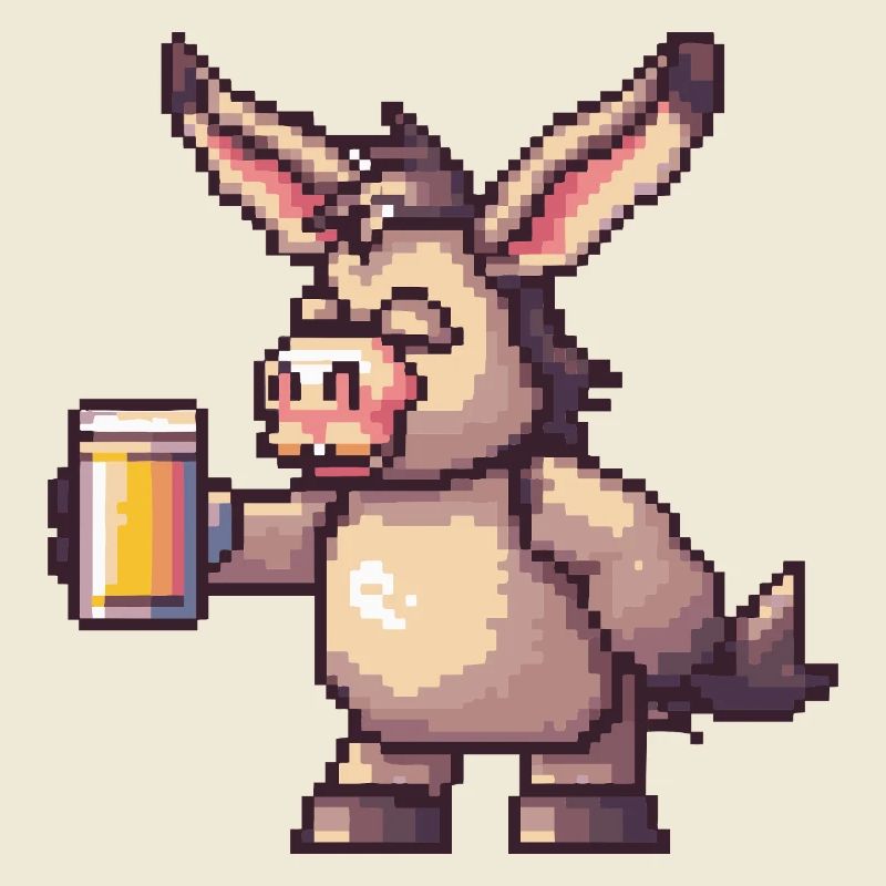 Esel Pixel Bier