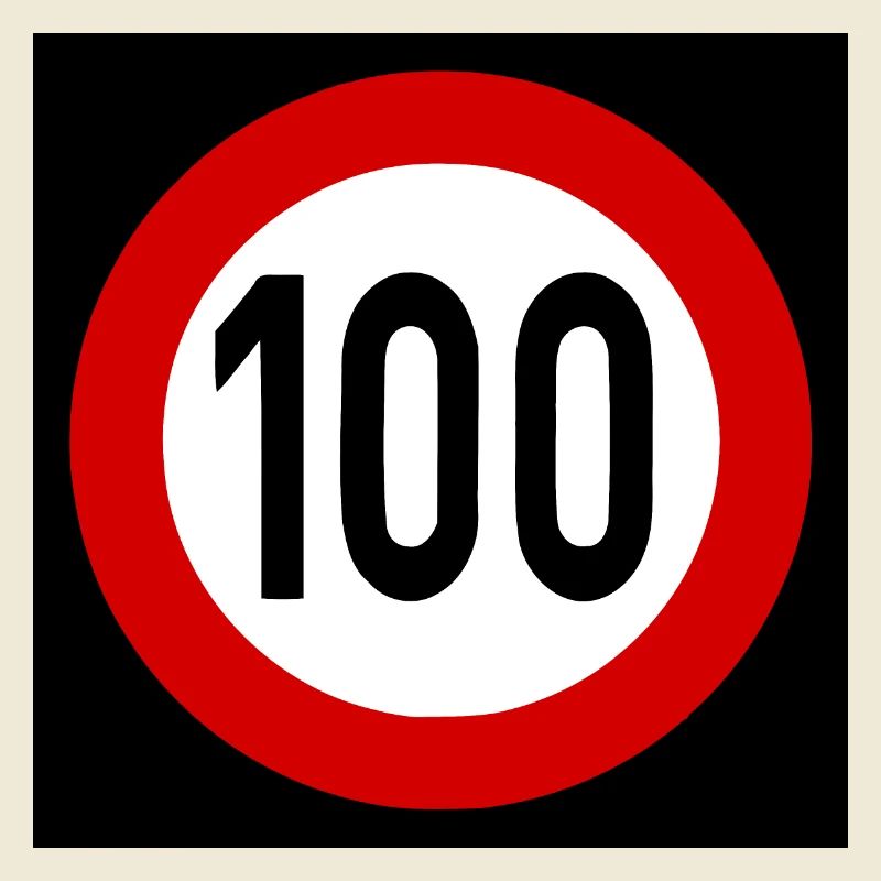 Geschwindigkeitsszeichen TempoLimit 100 Schild