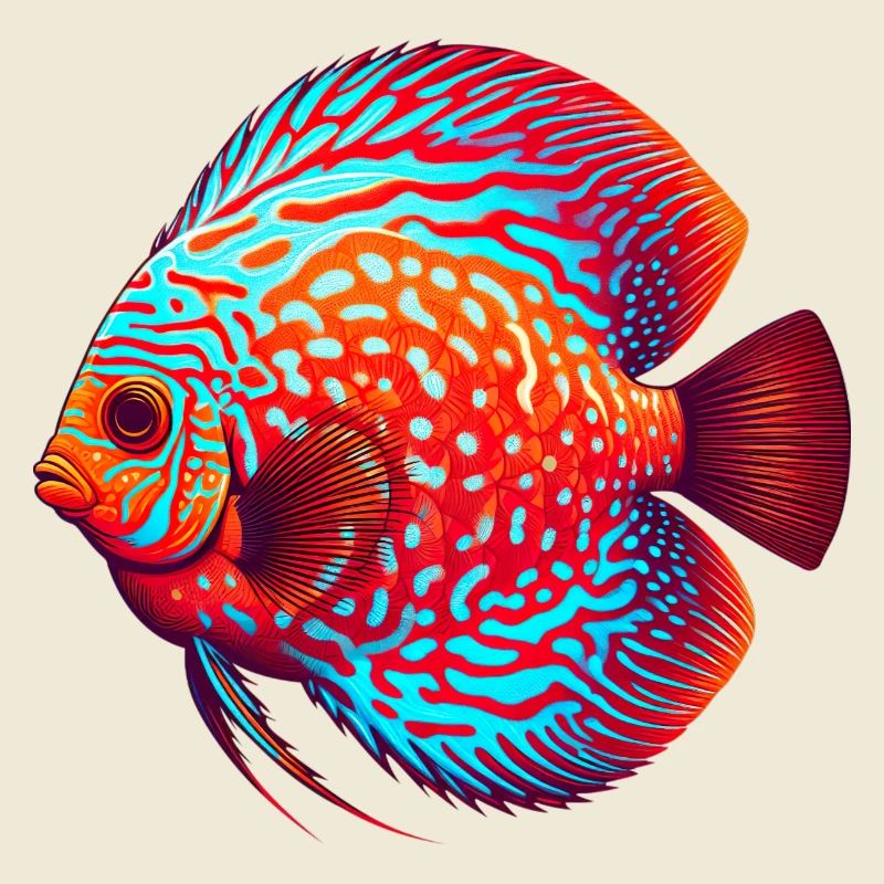 Discus cichlidé rouge