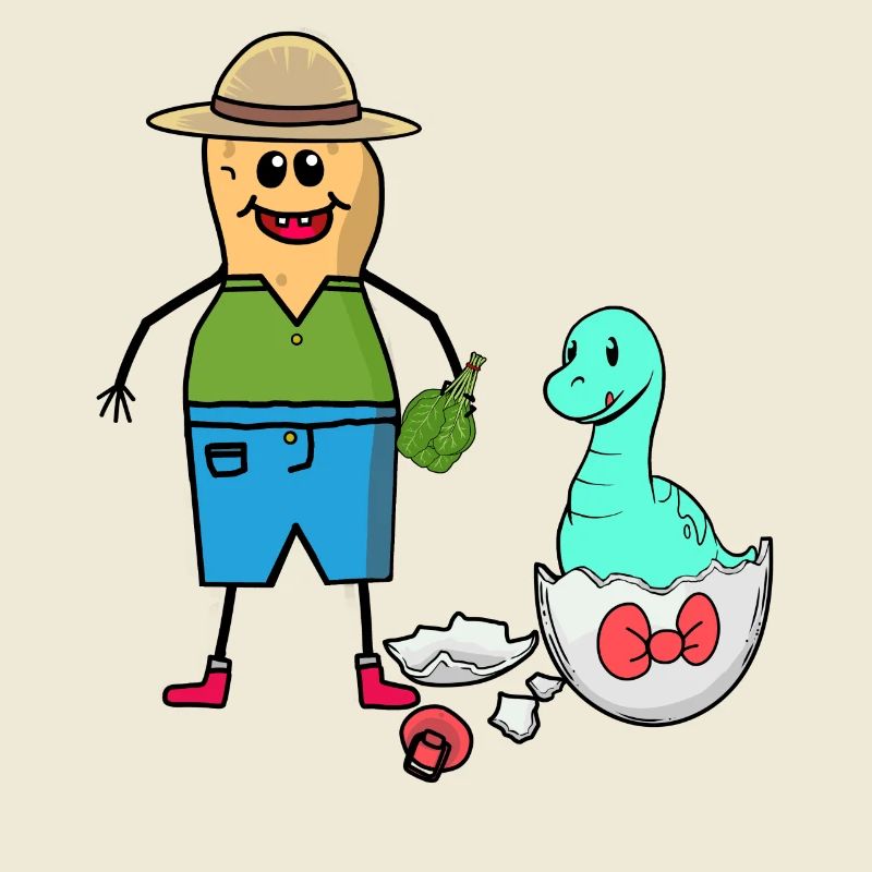 Cacahuète Zookeeper Dino bébé oeuf de naissance
