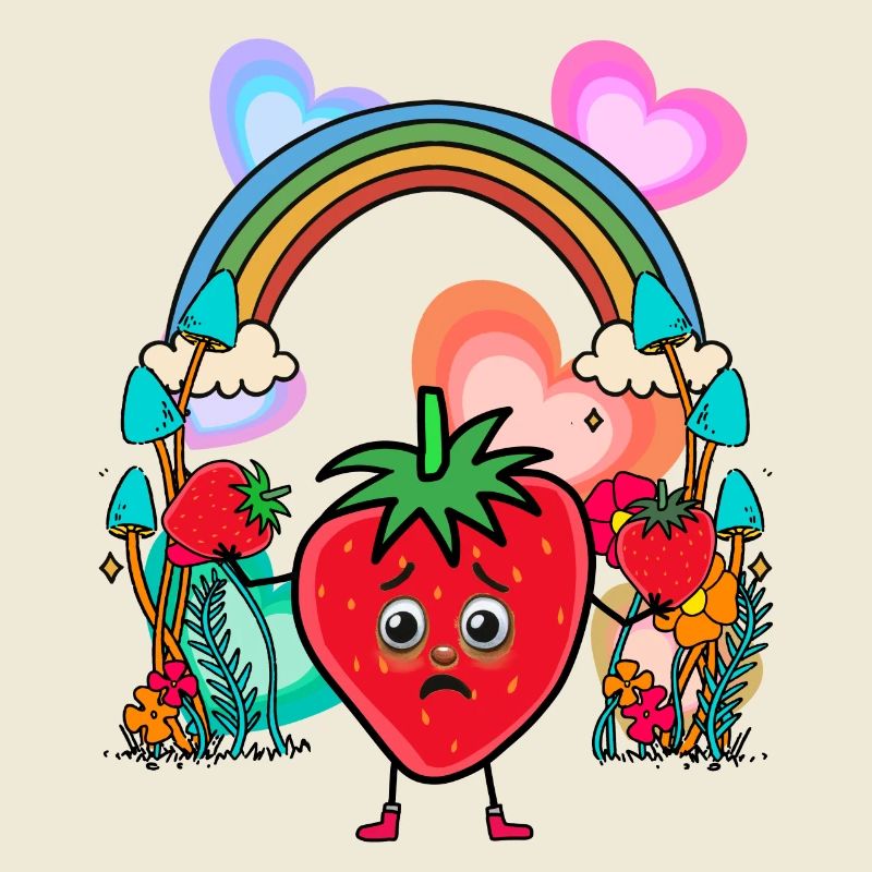 Erdbeeren Erdbeer Regenbogen Obst Früchte Sommer