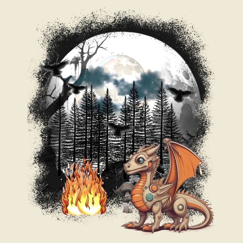 Drache Drachen Fabel Mittelalter Märchen Myth Wald