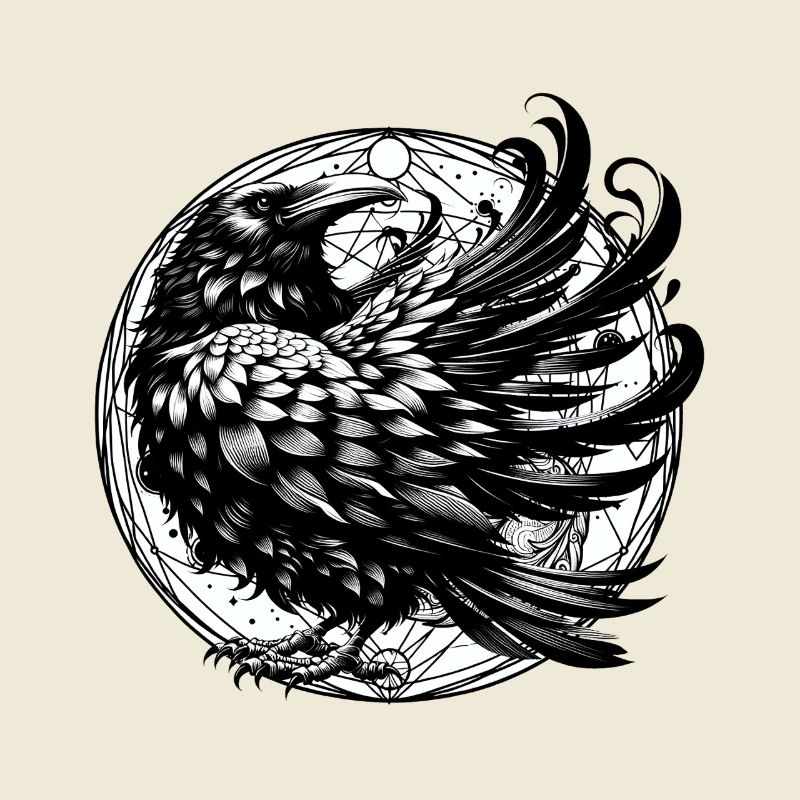 mystical halloween raven crow crows magic occult