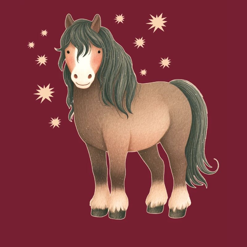 Cheval avec des étoiles