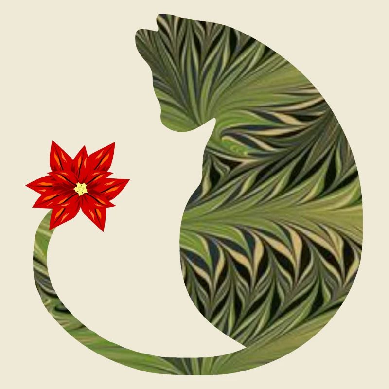katze mit blume e 101