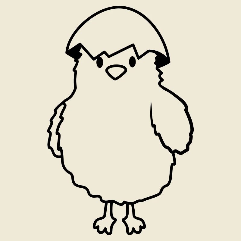 Chicks with eggshell on the head
