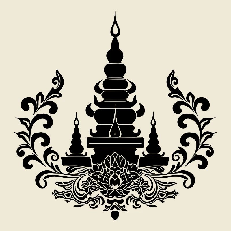 Symbole de la nature du complexe de temples de Thaïlande