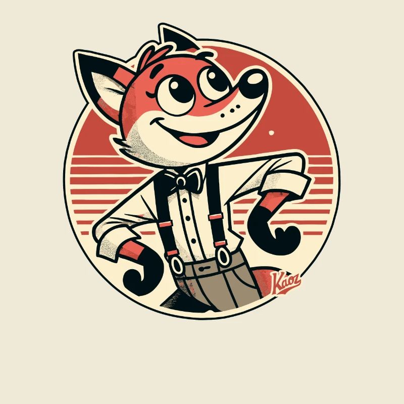 Renard drôle et charmant
