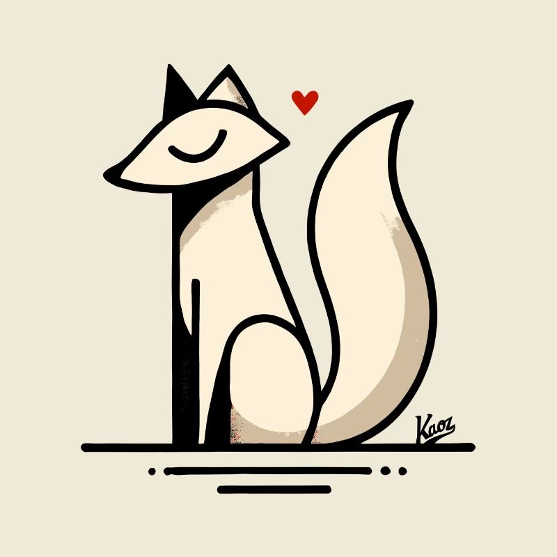Fox Love with Heart