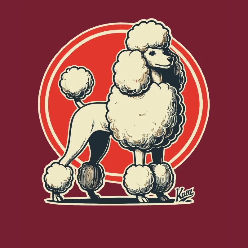 Caniche rétro majestueux