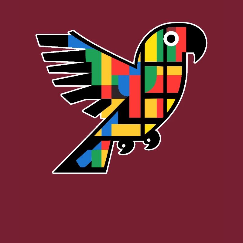 Cubisme abstrait Perroquet