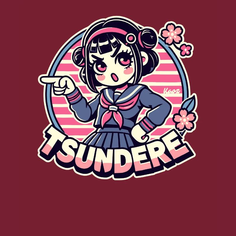 Freches japanisches Tsundere Mädchen
