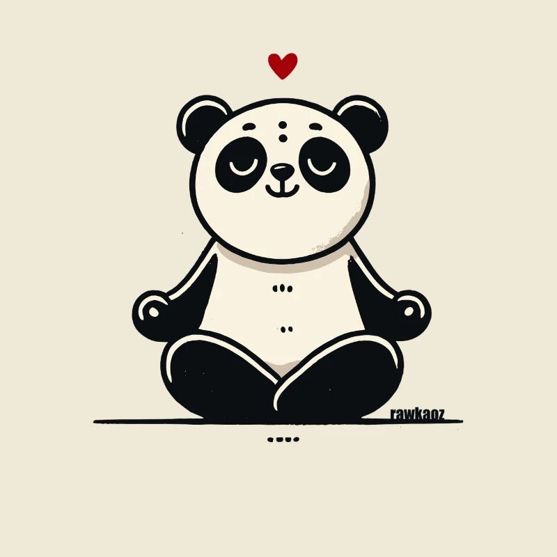 Zen Yoga Panda der Liebe