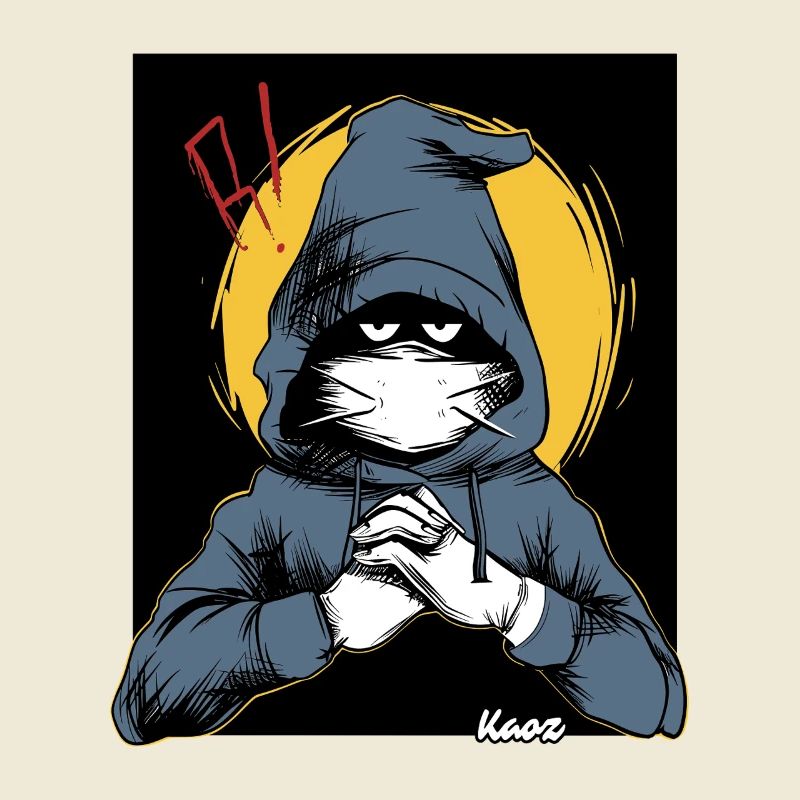 Verdächtiger in einem Kapuzenpullover