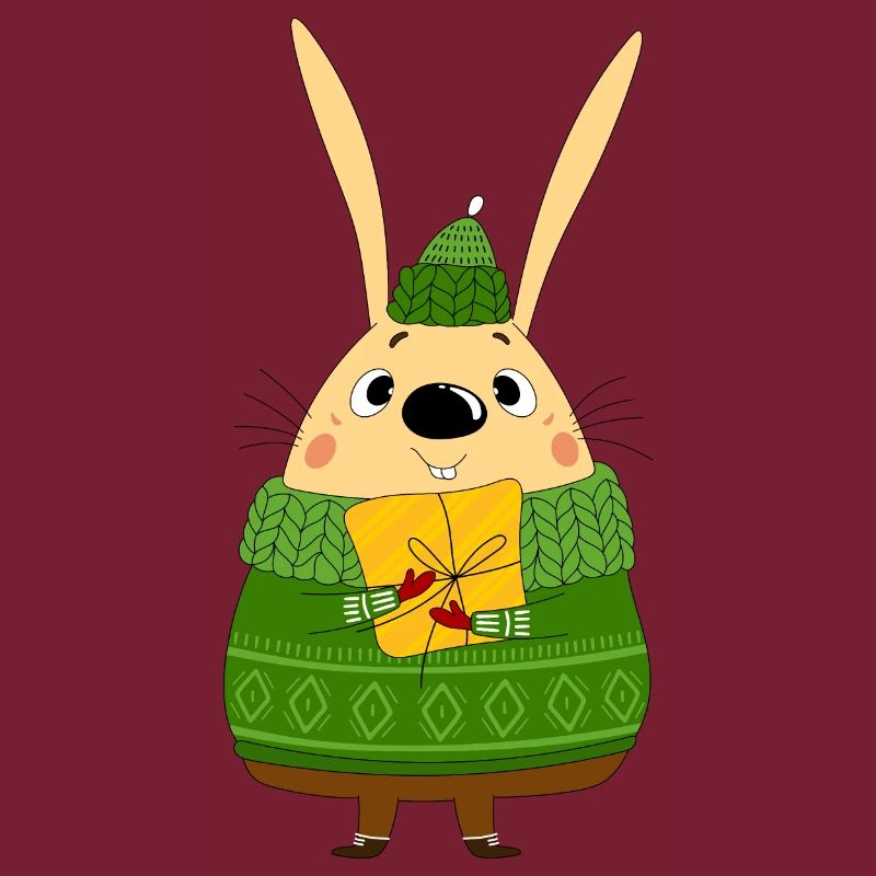 Rabbit and gift box