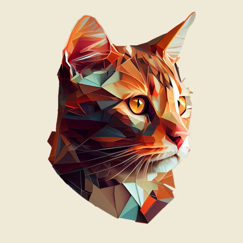 Chaton Chaton Chat Polygone Chat
