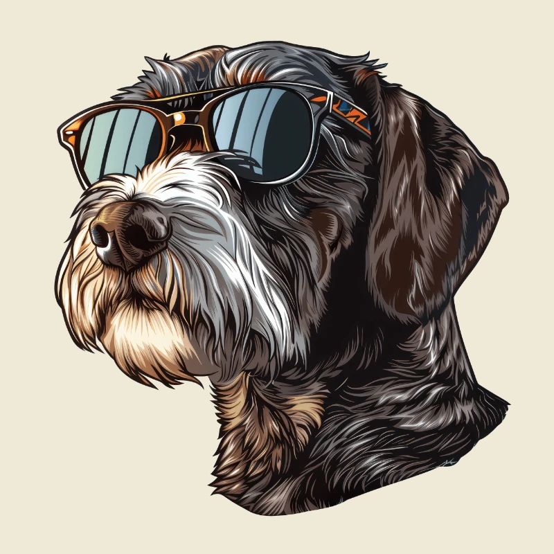 Deutsch Drahthaar, German Wirehaired Pointer, Hund