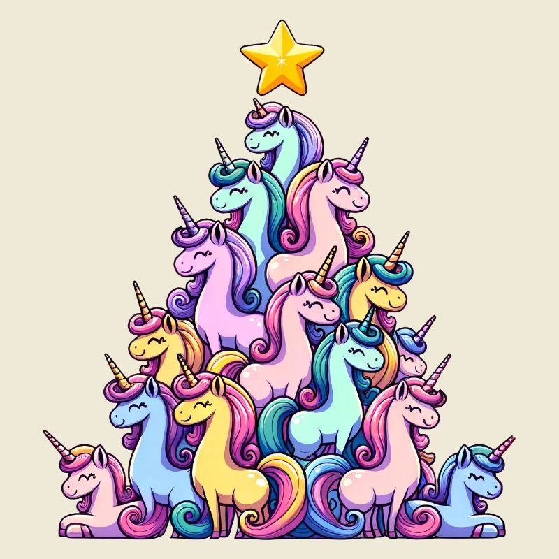 Conception d’arbre de Noël Licorne
