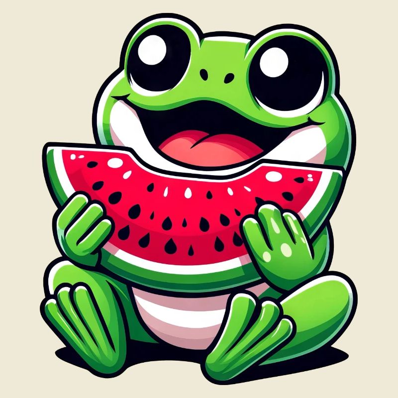Grenouille Pastèque Fruité Drôle