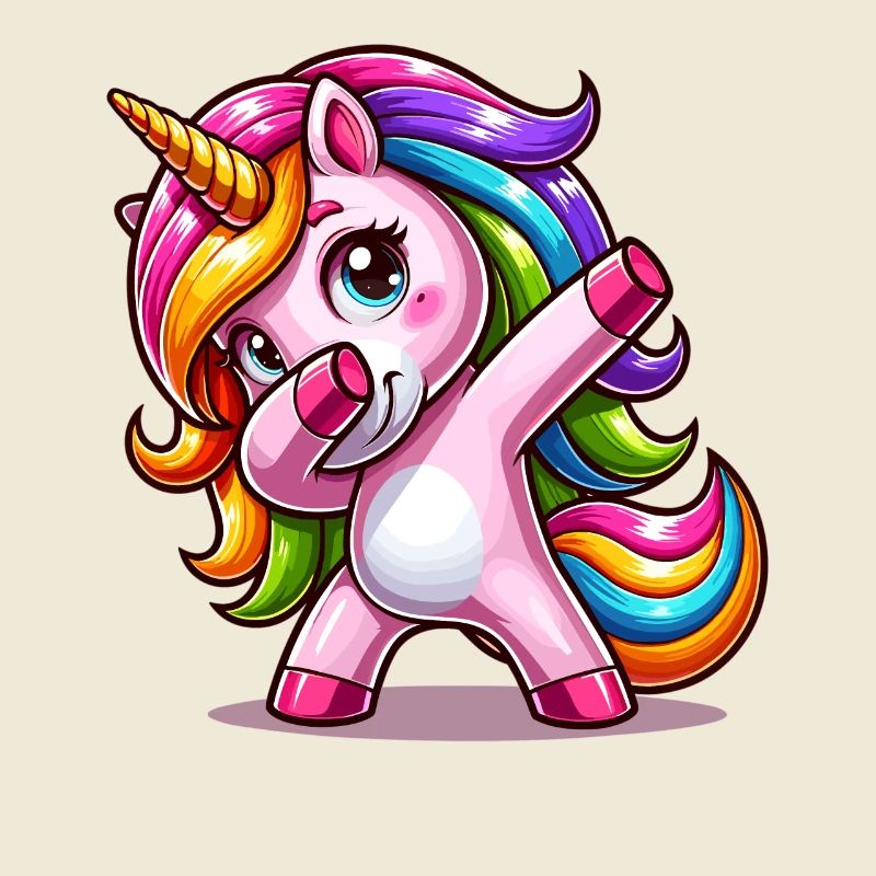 Dabbing Unicorn Dab Move Dancing Rainbow Unicorn