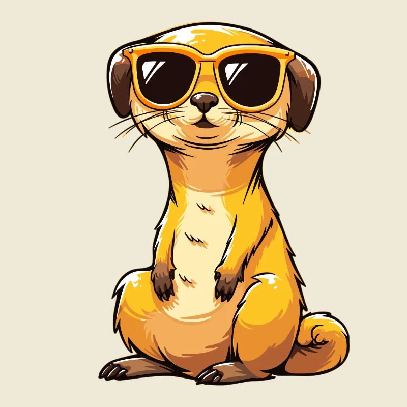Suricate avec lunettes de soleil Suricate
