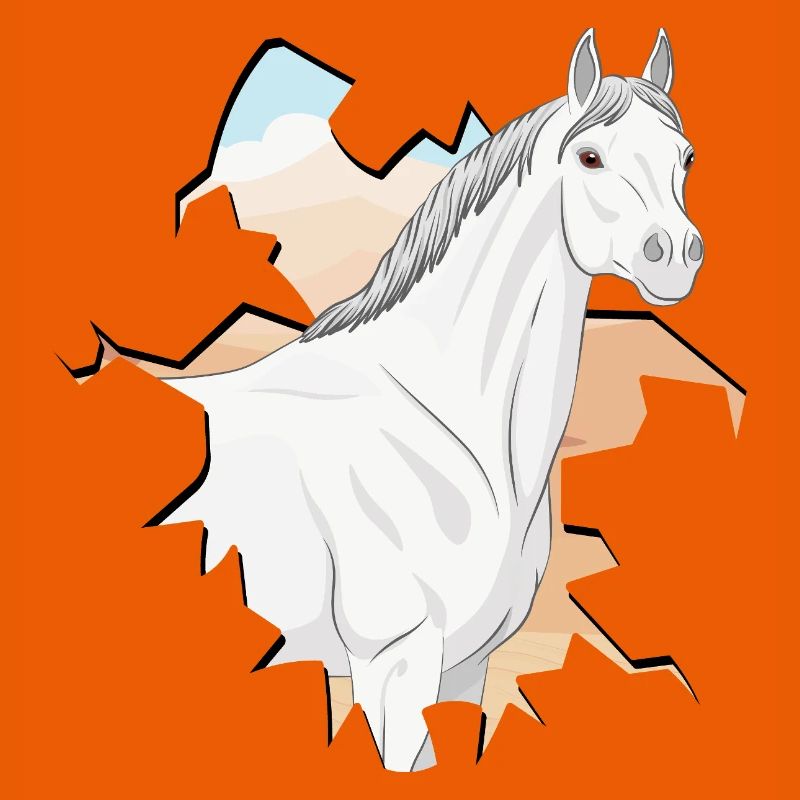 La tête d'un cheval Abbayan devant un désert