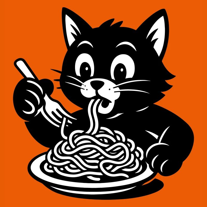 Cat Eats Spaghetti Meme
