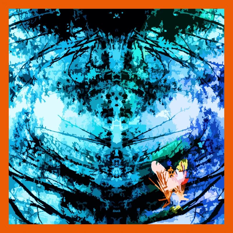 Blauer Psychedelischer Schmetterling