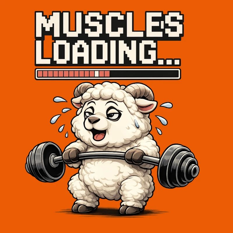 Muskel-Loading Lamm beim Krafttraining