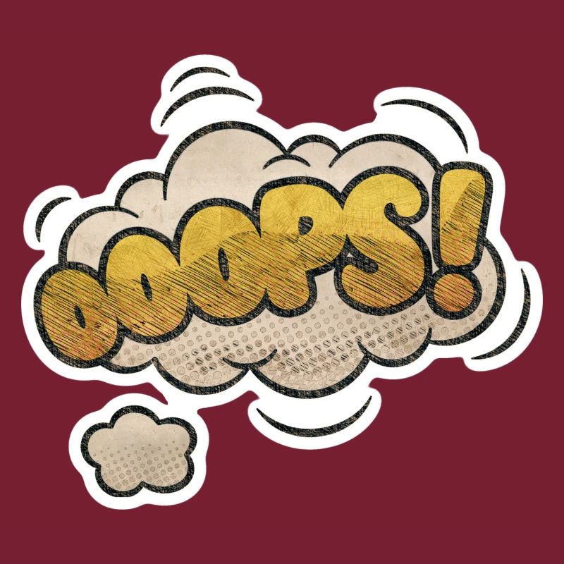 Ooops comique : Expression pop art drôle
