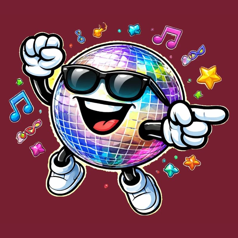 Rainbow Disco Ball Dance Party