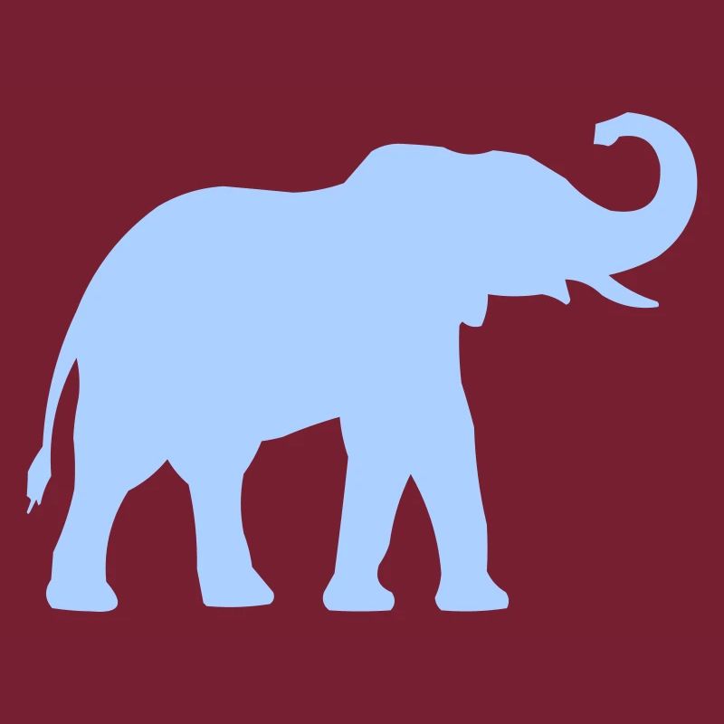 Blauer Elefantenumriss