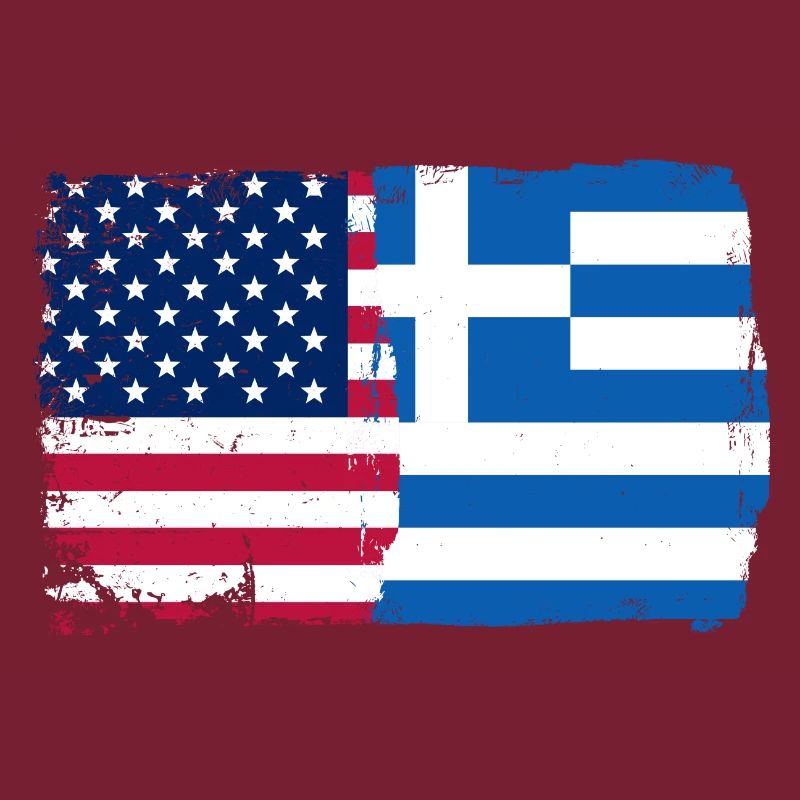 Fusion du drapeau de la Grèce des États-Unis