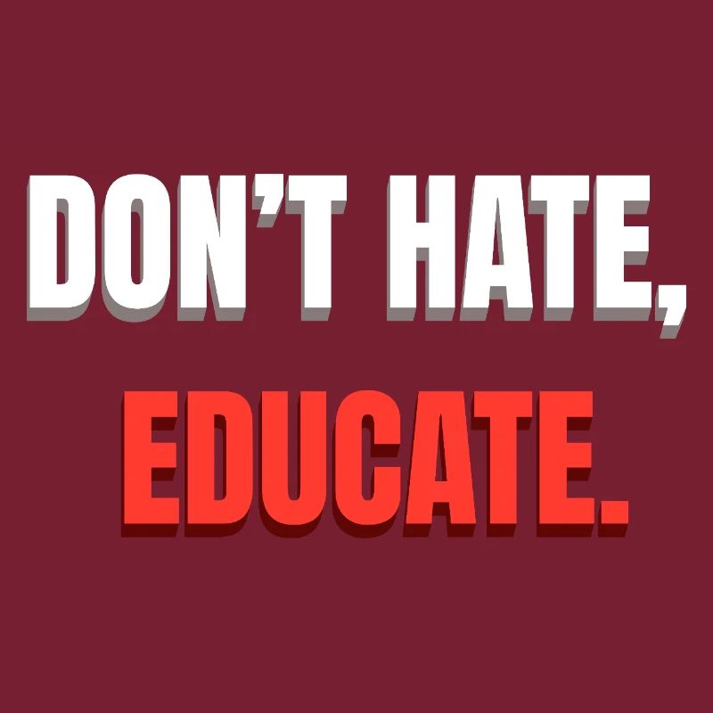 Message de ne pas détester l’éducation