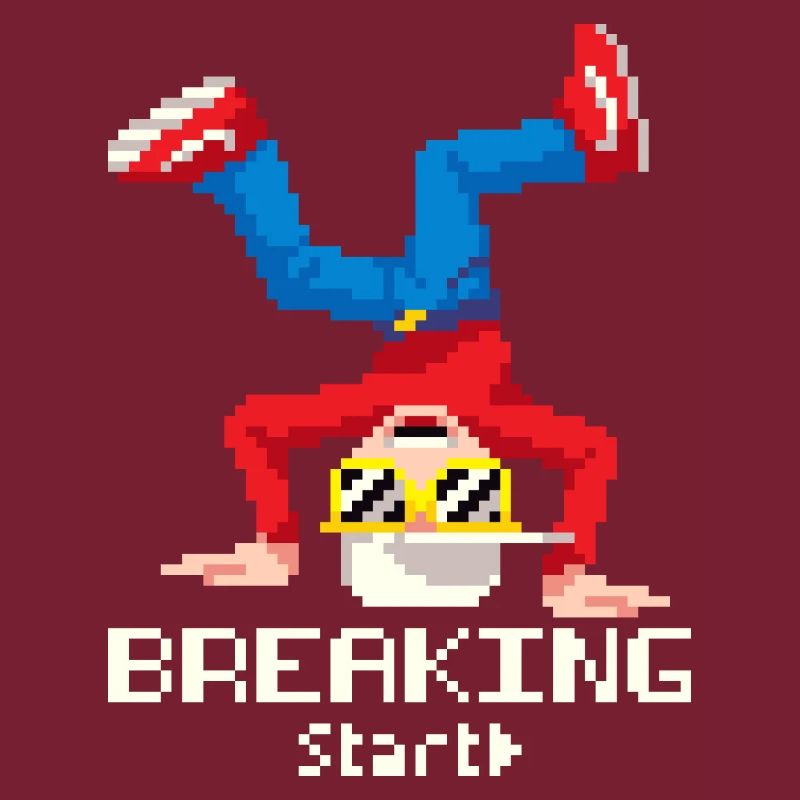Pixel Breakdance B-Boy | Hip Hop rétro 8-bit